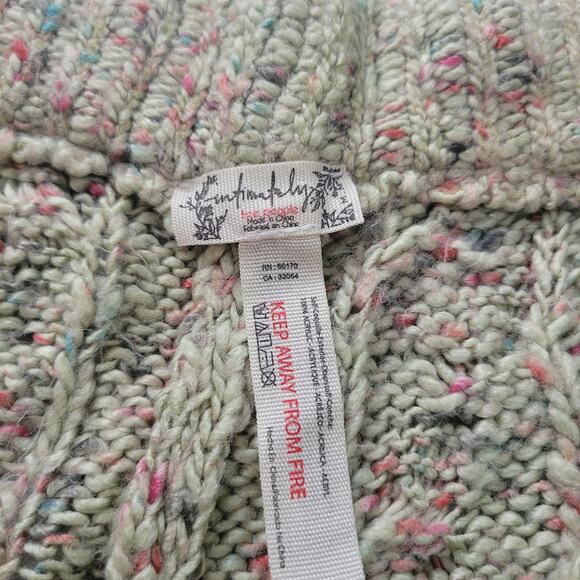 Intimately Free People Size M Under The Mistletoe Light Olive Green Knit Joggers - Picture 6 of 8